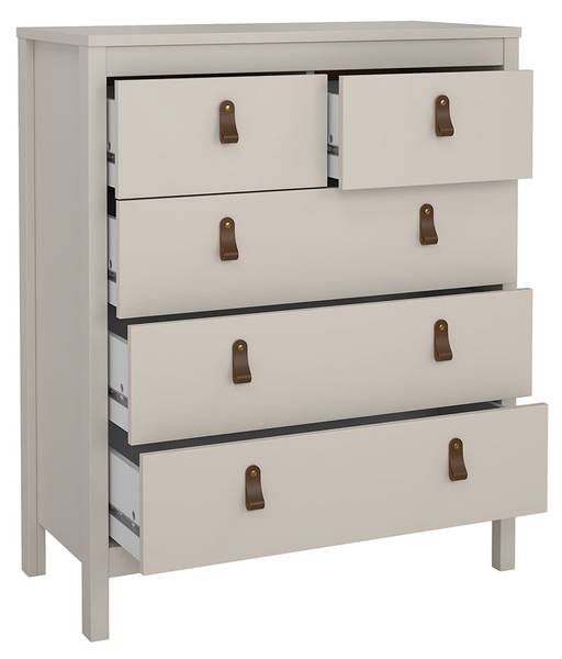 Ladekast Madrid bruin - deels massief hout - 83 x 99 x 39 cm