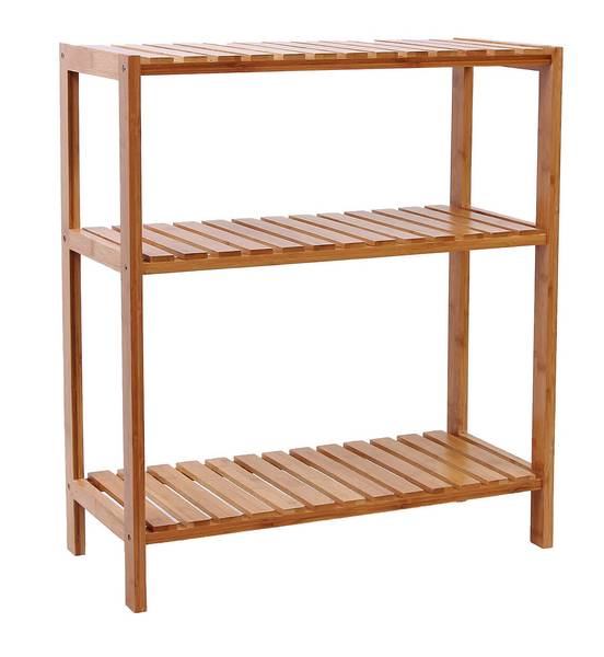 Badezimmerregal Standregal Surabaya Braun - Bambus - 66 x 26 x 60 cm