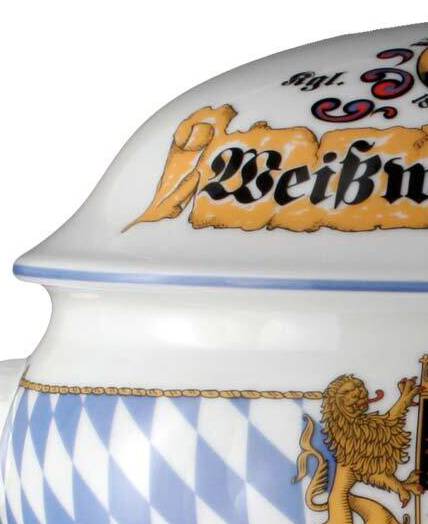 Löwenkopfterrine Compact Bayern Porzellan - 22 x 23 x 27 cm