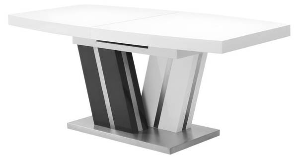 Ausziehbarer Tisch NOAMI Grau - Holz teilmassiv - 90 x 75 x 220 cm