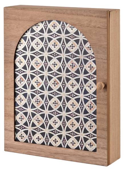 Schlüsselkasten STACY Blau - Massivholz - 6 x 20 x 26 cm