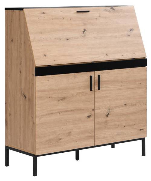 Sekretär MALEDA Beige - Holz teilmassiv - 100 x 115 x 40 cm