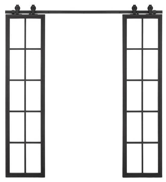 Schiebetür TIVOLI Transparent Schwarz