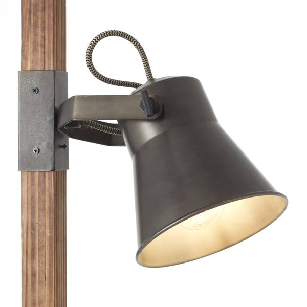 Stehlampen 16121523 1 Schwarz - Holz teilmassiv - 51 x 154 x 30 cm