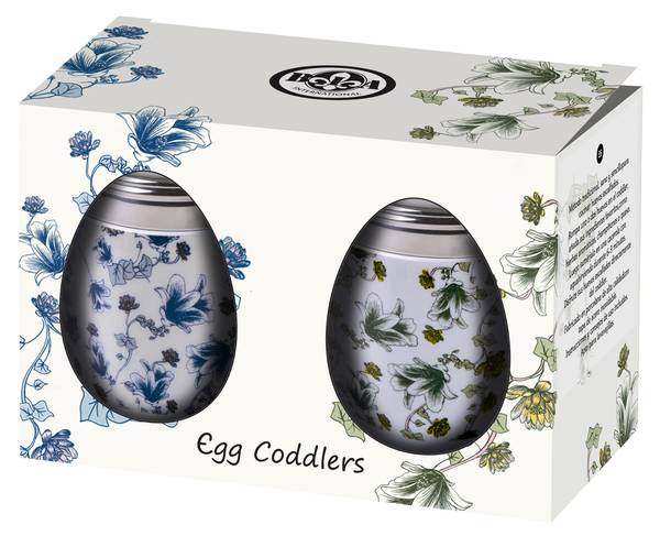 Eier-Coddler Vintage 2er-Set Porzellan - 7 x 9 x 7 cm
