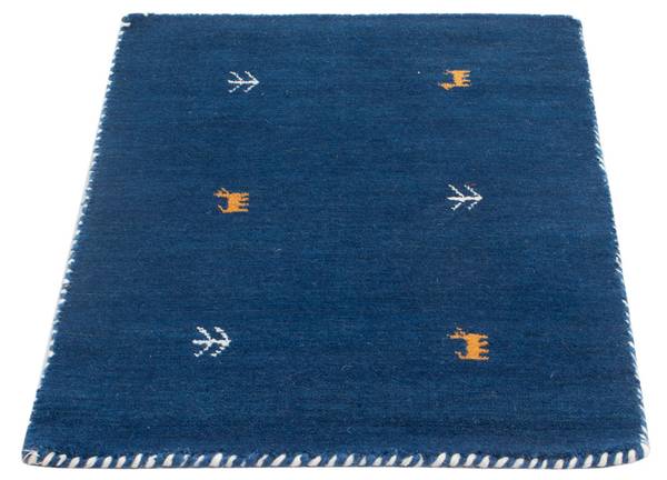 Kurzflorteppich Naturals Blau - Naturfaser - 60 x 2 x 90 cm