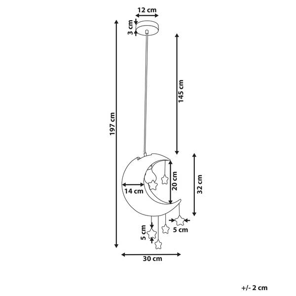 Pendelleuchten ORCHON Blau - Gold - Weiß - Rattan - 29 x 197 x 14 cm