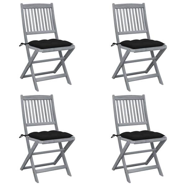 Gartenstuhl 3009167-2 (4er Set) Schwarz