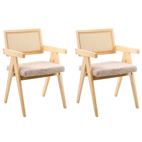 Chaise de salle à manger AVA Beige - Marron - Marron clair