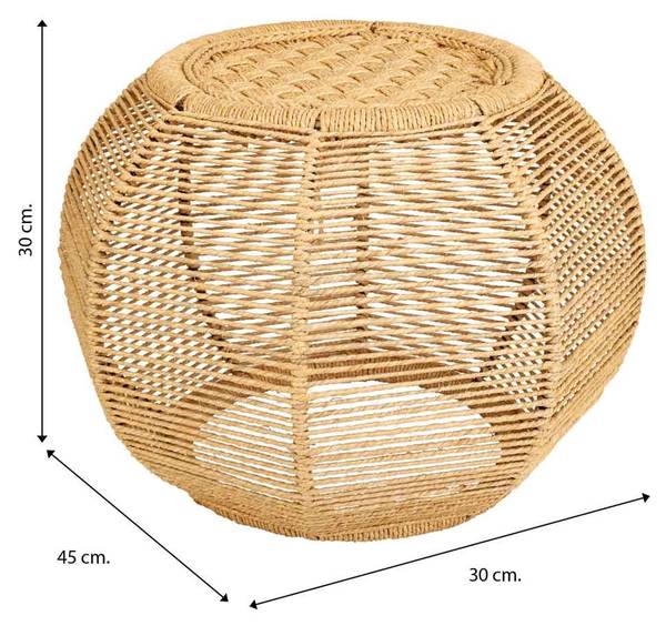 Hocker Jardin mueble Braun - Metall - 30 x 30 x 45 cm