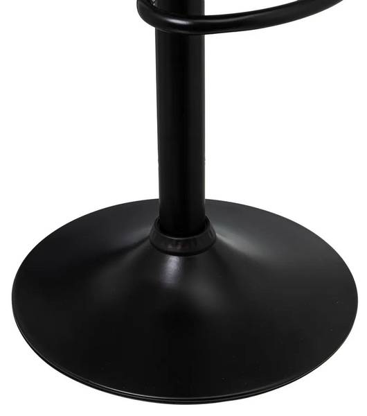 Hocker HH-805401 Schwarz - Metall - Kunstleder - 38 x 20 x 52 cm
