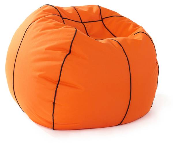 Sitzsack Sport Basketball Orange - Kunststoff - 110 x 60 x 110 cm
