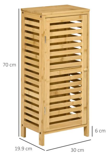Badschrank BB4209 Beige - Bambus - 20 x 70 x 30 cm