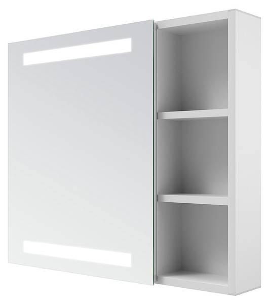 Spiegelschrank NIMES Silber - Glas - 70 x 60 x 13 cm