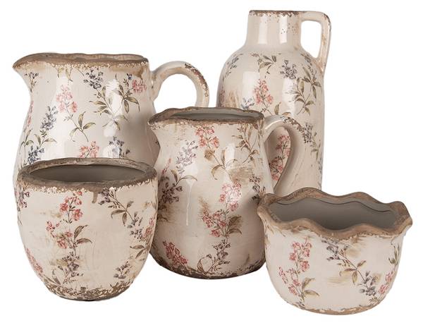 Blumentopf Oliwiasi Beige - Keramik - 18 x 17 x 18 cm
