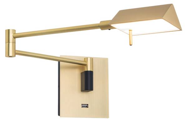 Wandleuchte BOSTON Gold - Metall - 11 x 17 x 57 cm