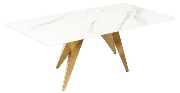Couchtisch ART LIVING Weiß - Marmor - 130 x 45 x 70 cm