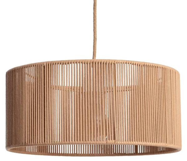 Hangelampe Zelie Beige - Naturfaser - 40 x 20 x 40 cm