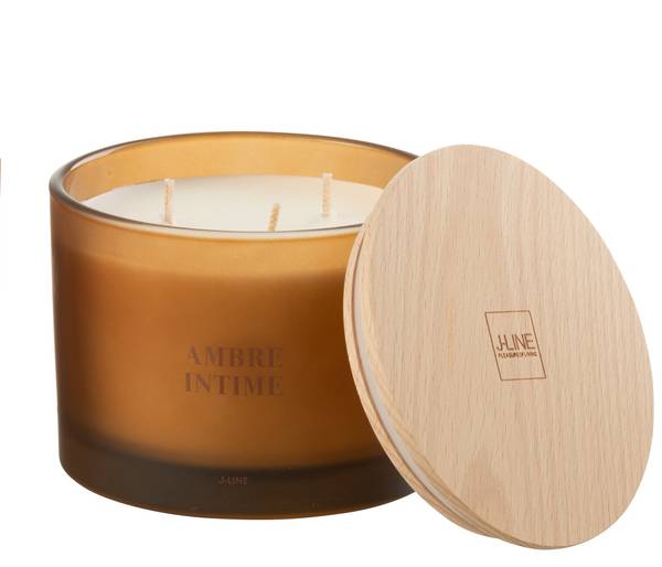 Duftkerze Ambre Intime Gelb - Satin - 12 x 10 x 12 cm