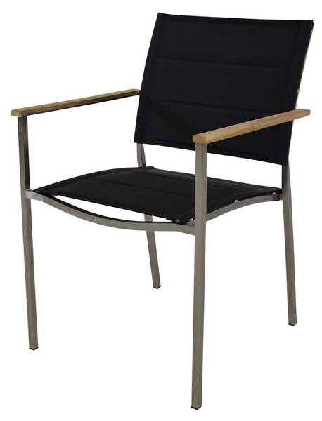 Bistro-Sessel MARMARIS - 4er-Set Schwarz - Massivholz - 62 x 110 x 55 cm