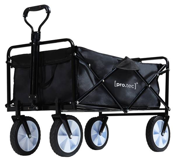 Bollerwagen Stenlille Schwarz - Polyester - Stahl - 84 x 102 x 55 cm