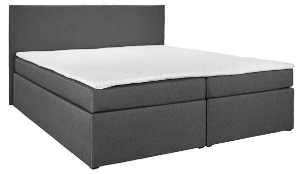 Boxbett LUCY 2 Grau - Textil - Holz teilmassiv - 186 x 1 x 180 cm
