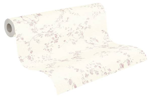 Vliestapete 3693 Wald Optik Struktur Violett - Weiß - Fleece - 53 x 1005 x 1 cm