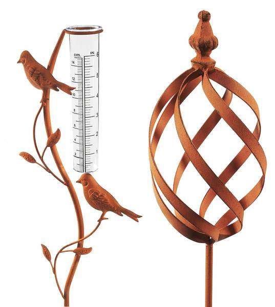 2tlg. Set Gartendekoration RUSTY50 Braun - Metall - 12 x 101 x 12 cm