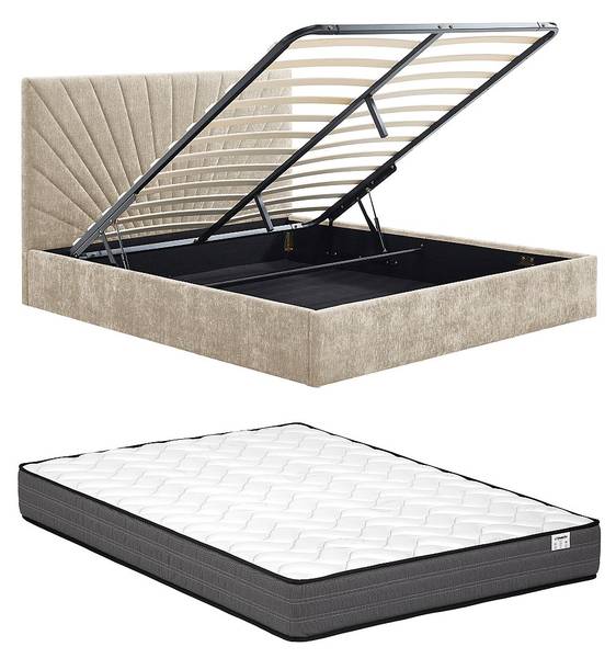 Bett mit Bettkasten RIBIOLA 213 x 188 cm