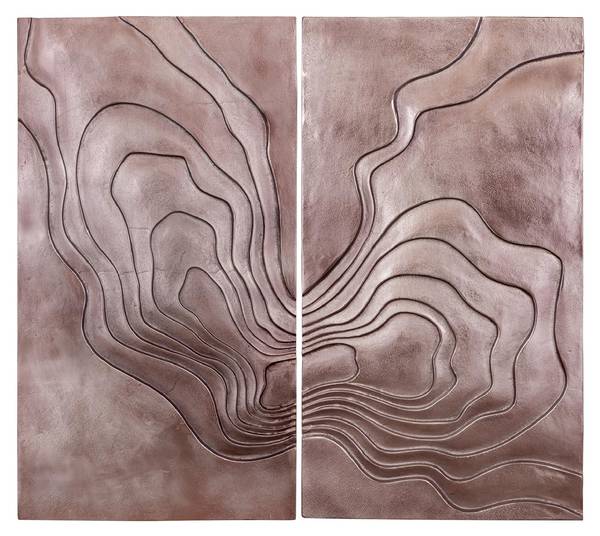 Wandpaneel ERIKE Braun - Metall - 3 x 90 x 100 cm