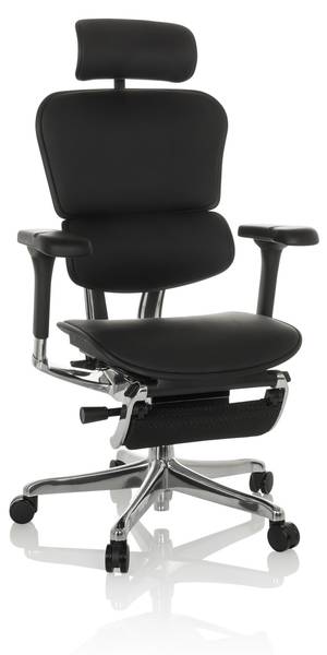 Siège de direction ERGOHUMAN PLUS LEGPRO Noir - Tissé à plat - 76 x 138 x 64 cm