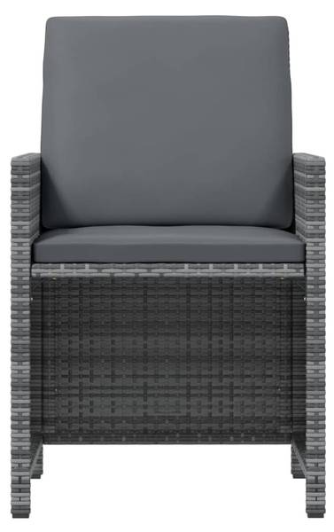 Tuinset 3001936-8 Set van 15 grijs - polyester - transparant glas - 107 x 74 x 275 cm