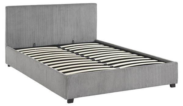 Bett Avalon Grau - Textil - 148 x 86 x 202 cm