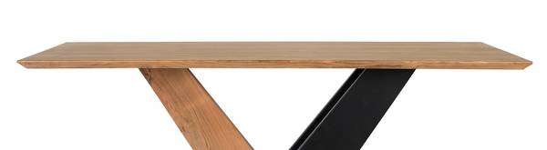 Esstisch 1628 Braun - Massivholz - 100 x 77 x 200 cm