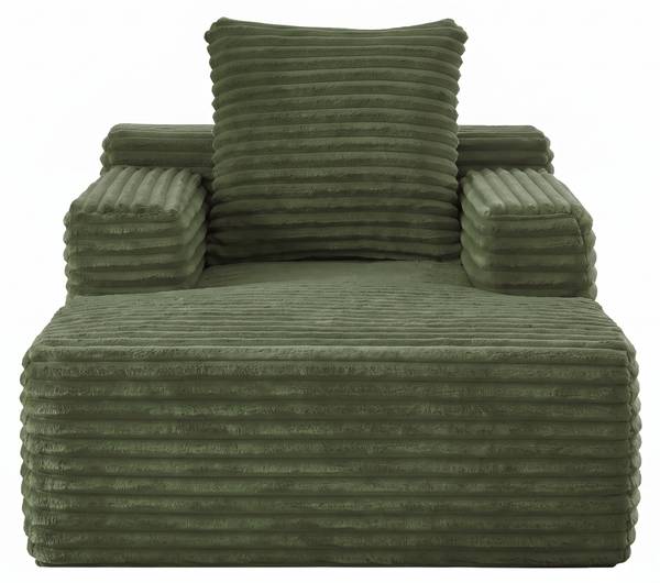 Chaiselongue Liv-Lam Grün - Textil - 81 x 50 x 117 cm