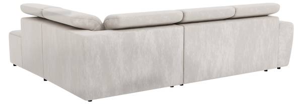 Ecksofa Vidar mit Schlaffunktion Beige - Velours - Samt - Birke - Buche - 273 x 102 x 224 cm
