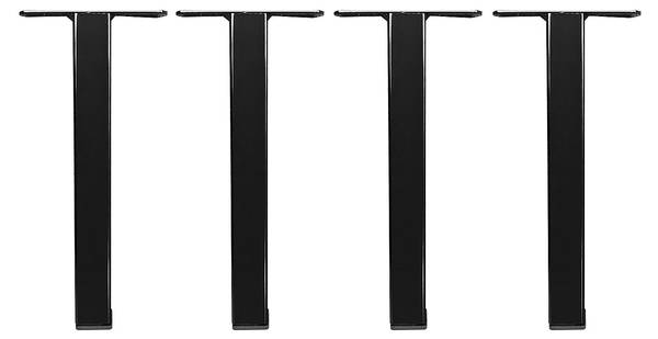 Bettfüße APRANO 4er-Set Schwarz - Metall - 3 x 25 x 12 cm
