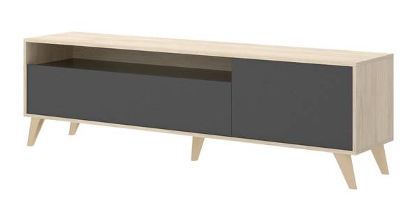 Wohnzimmermöbel Arusha Grau - Holzwerkstoff - 180 x 180 x 41 cm