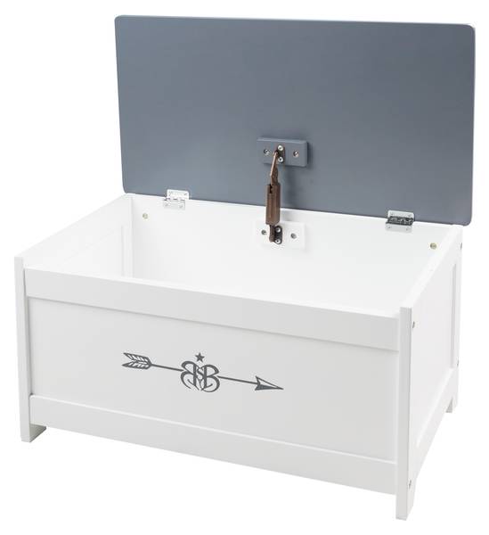 Coffre à jouets Rock Star Baby 3 Blanc - Bois manufacturé - 60 x 30 x 32 cm