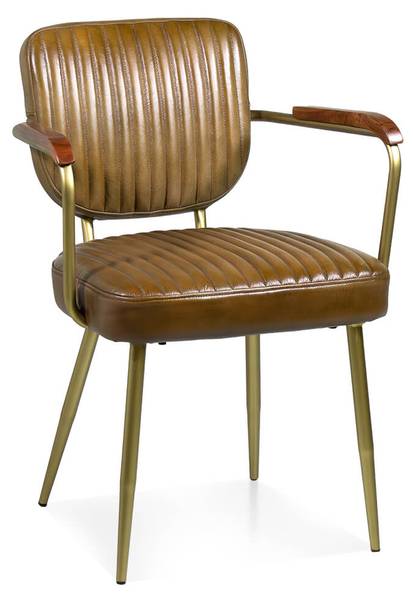 Sessel Cambridge Braun - Echtleder - 61 x 82 x 59 cm