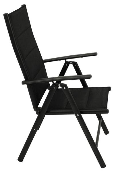 Gartengarnitur ALCUDIA 5-teilig Schwarz - Grau - Aluminium - 70 x 76 x 70 cm