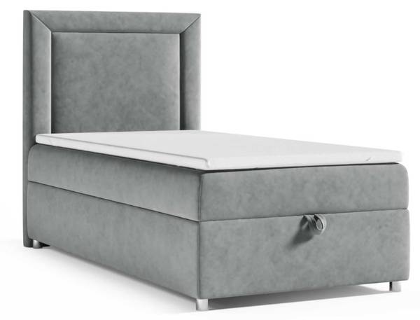 Boxspringbett SNGLK3LAE Grau - Breite: 70 cm