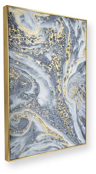Leinwandbild Marmor Blau