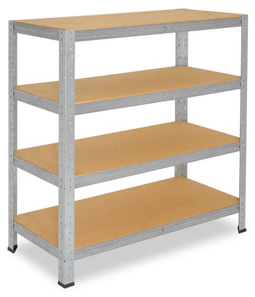 Schwerlastregal HOME Silber - 120 x 40 cm