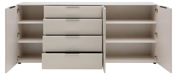 Sideboard SIENA Beige - Holzwerkstoff - Glas - 226 x 99 x 40 cm