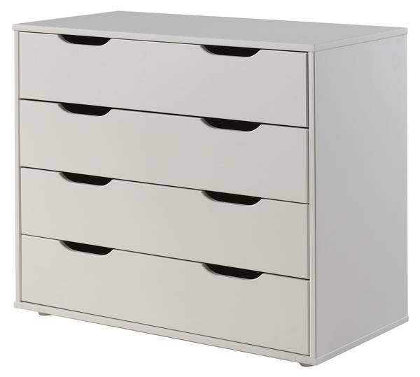 Kinderzimmer Pino 4-teilig Set Weiß - Holzwerkstoff - 1 x 1 x 1 cm