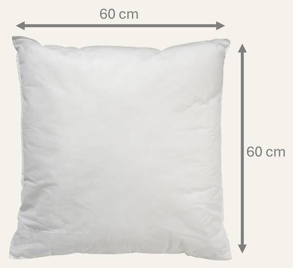 Kissenfüllung Polyester Weiß - Polyester - 60 x 60 x 10 cm