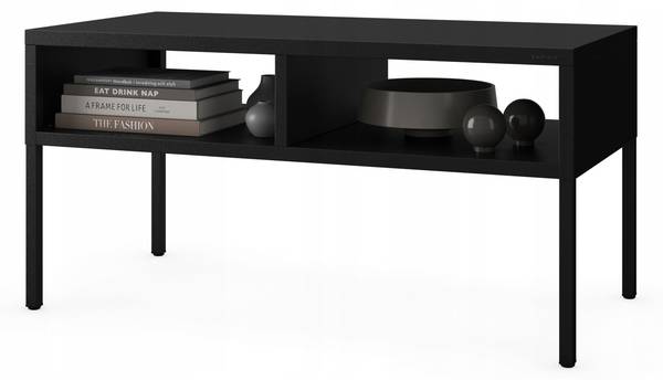 Couchtisch Matteo Schwarz - Metall - 90 x 45 x 45 cm