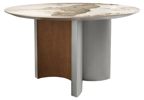 Table à manger 1148 Blanc - Marbre - 150 x 75 x 150 cm