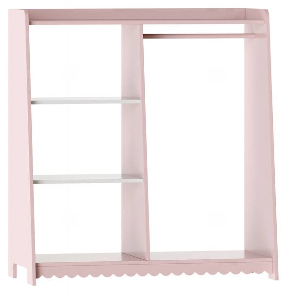Portant à vêtements pour enfants Vestnes Rose foncé - Blanc - Bois manufacturé - 80 x 90 x 38 cm